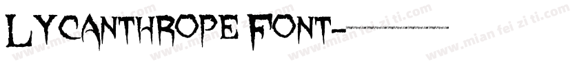 Lycanthrope Font字体转换
